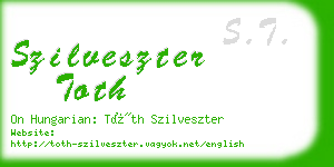 szilveszter toth business card